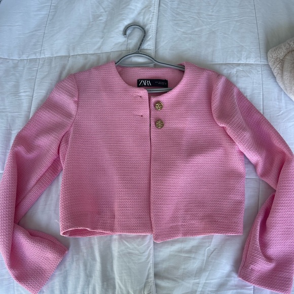 Zara Jackets & Blazers - Pink tweed ZARA jacket/blazer